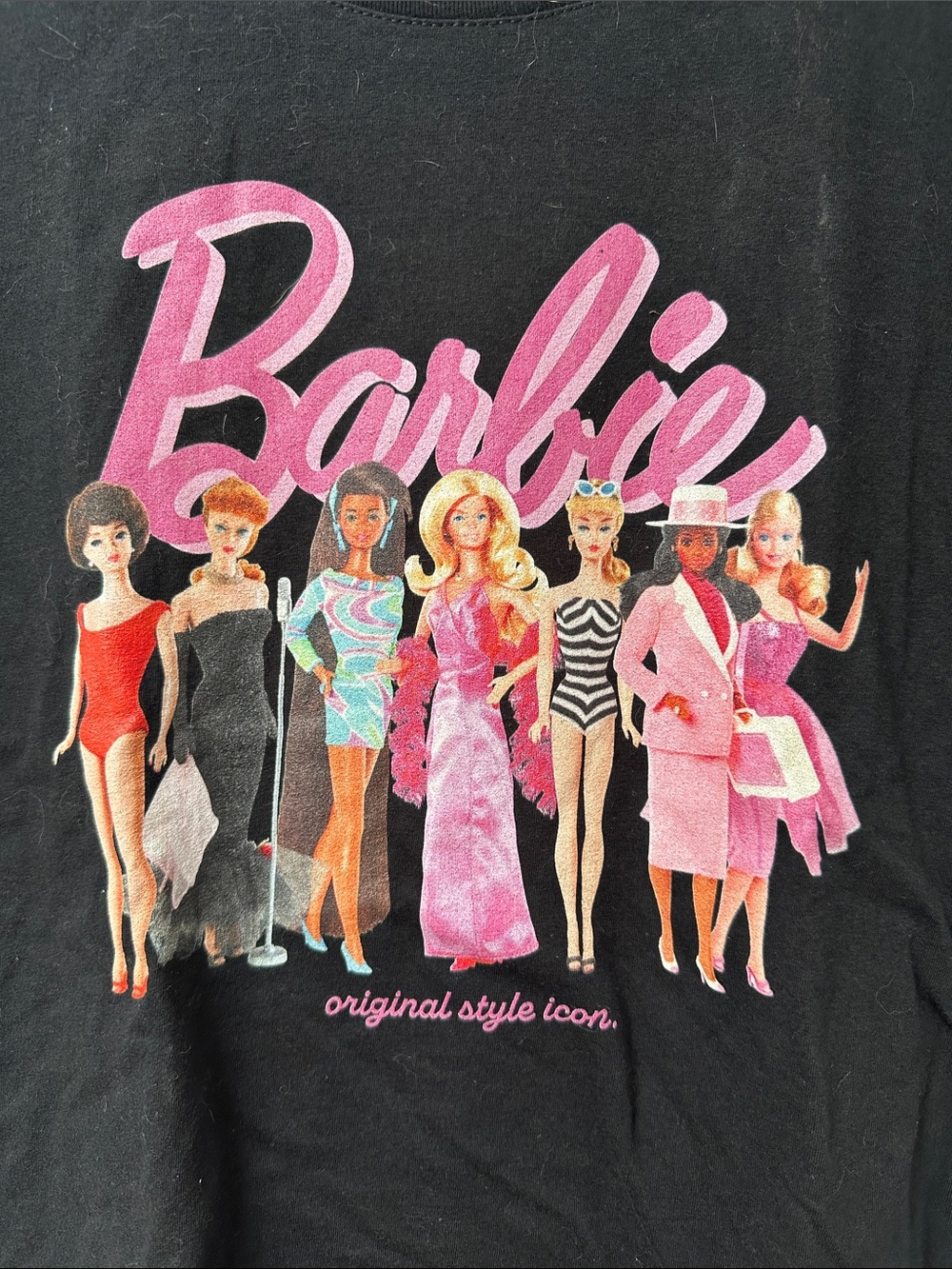 Mattel Barbie Graphic Tee - Pink, Black, Multicolor - Picture 1 of 5